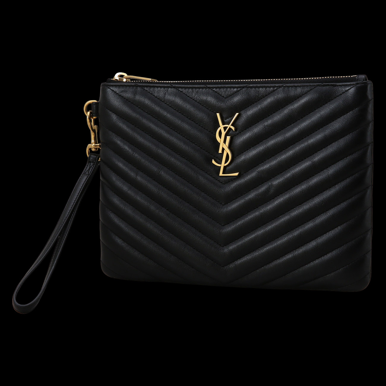 Yves Saint Laurent(USED)생로랑 379039 모노그램 쉐브론 파우치